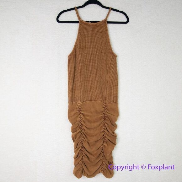 New! Free People FP One Katya Thermal Tank mini Dress in in Cinnamon, size L‎ - Picture 10 of 15